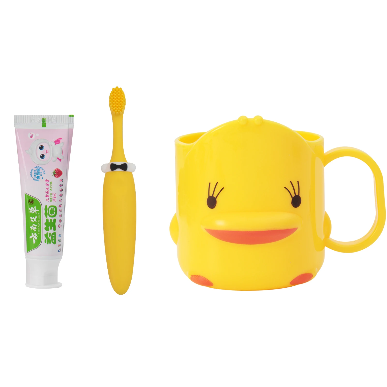 Набор зубной пасты чашка с щетиной Детский милый комплект для ухода за зубами
