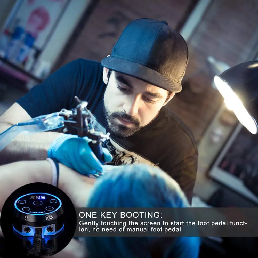 Новейший источник питания для татуировок Aurora профессиональный с адаптером