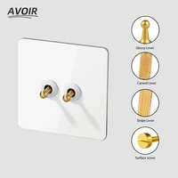 avoir toggle switch usb wall socket and light switch white stainless steel panel standard electrical eu fr plug dimmer 110v 220v