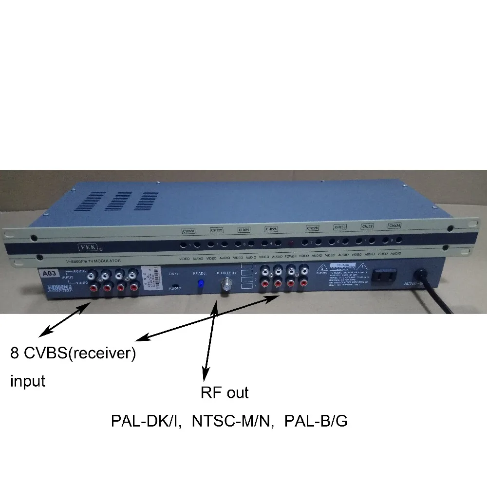 8 каналов кабельного телевидения отдельная частота CATV rf модулятор с сумочкой в