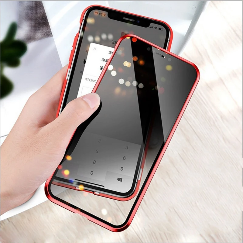 Роскошные Чехлы с закаленным стеклом для iPhone 11, чехол, не подсвечивающий Магнитный чехол, чехол для Apple iPhone 11 Pro Max 360, полный Чехол