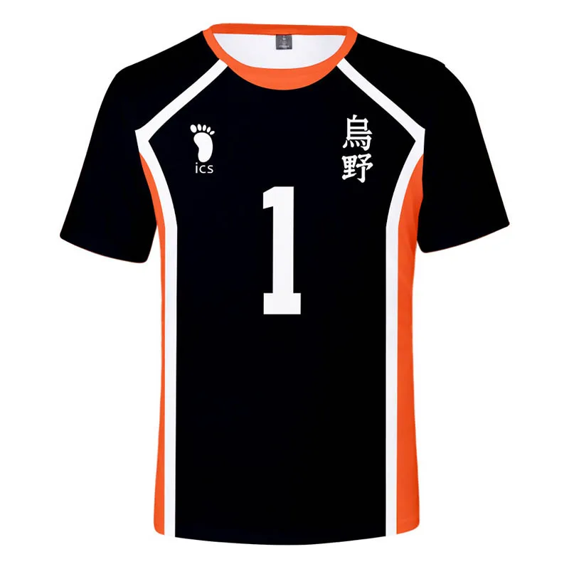 Футболка с рисунком из Аниме Haikyuu Cosplay Костюм Hinata Shoyo футболка для старшей школы
