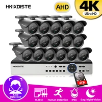 h 265 16ch ahd dvr kit 4k security system super 8mp motion face detection camera outdoor ip66 video surveillance cctv dvr kit