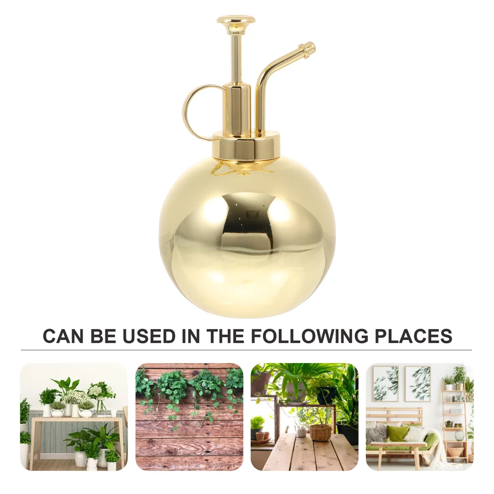

1Pc Practical Press Type Watering Can Large Capacity Sprayer for Garden Golden