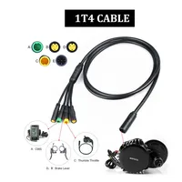 Bafang Wiring For 1T4 Cable  Harness Mid-Drive Motor Kits  Higo BBS01 BBS02 BBSHD  Electric Bicycle Components Parts Accessories