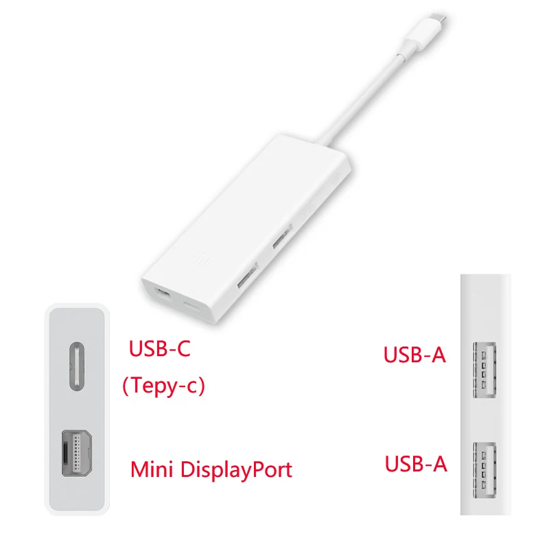 Xiaomi usb type-C к Mini DisplayPort адаптер 4K 60Hz USB-C к Mini DP3.0 конвертер быстрой зарядки для ноутбука Apple MacBook xiaomi