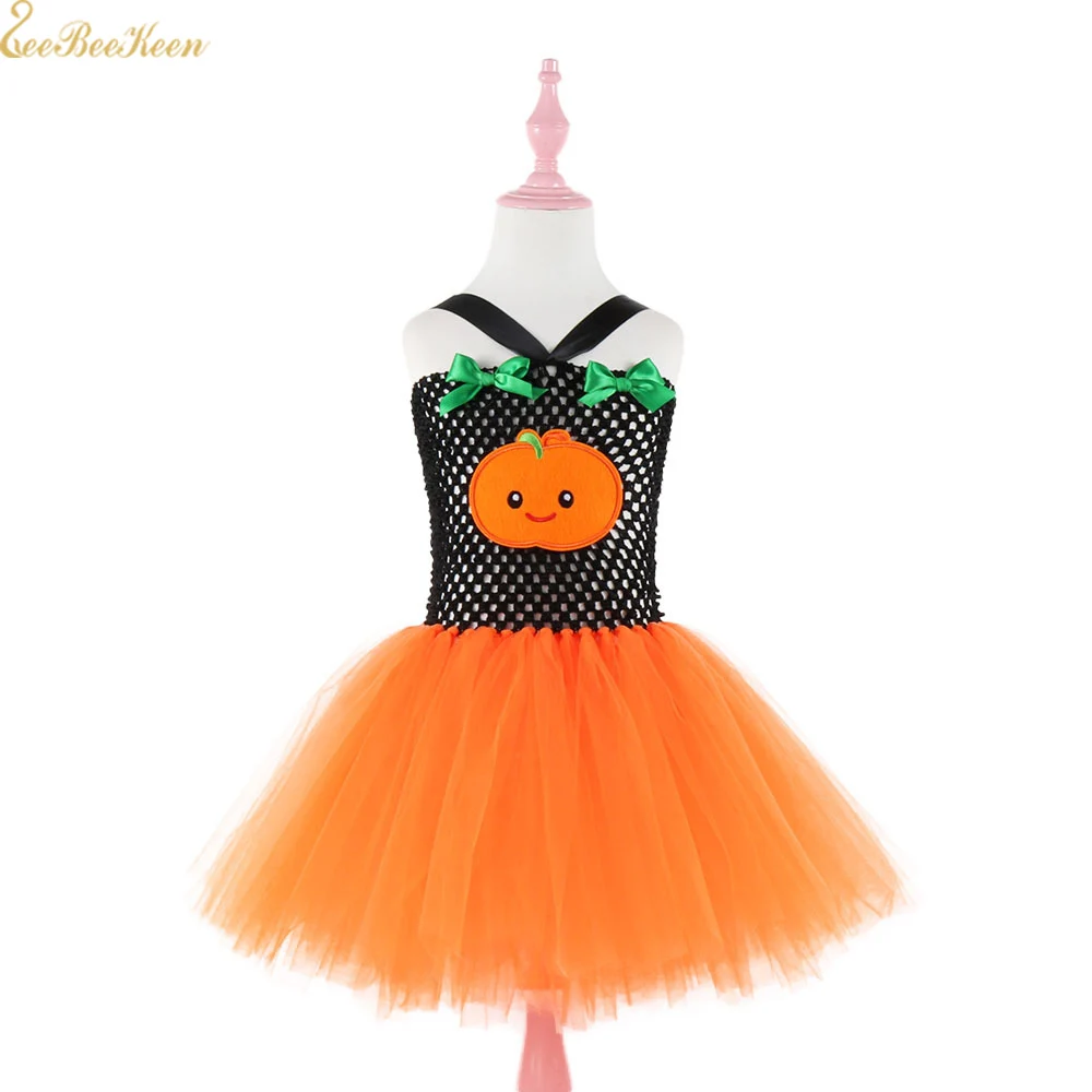 

Disfraz For Carnvial Party Halloween Cosplay Costumes For Kids коспле Pumpkin Tutu Dress Girl Role Play Holiday Birthday Gift