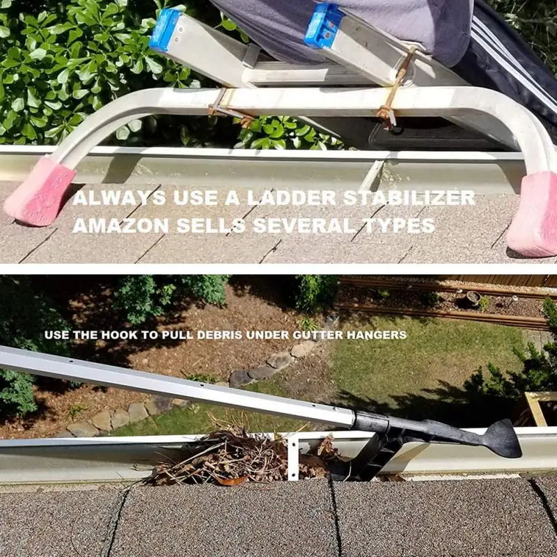 Крючок для очистки конструкции крыши желоба пластиковая ложка ручной инструмент