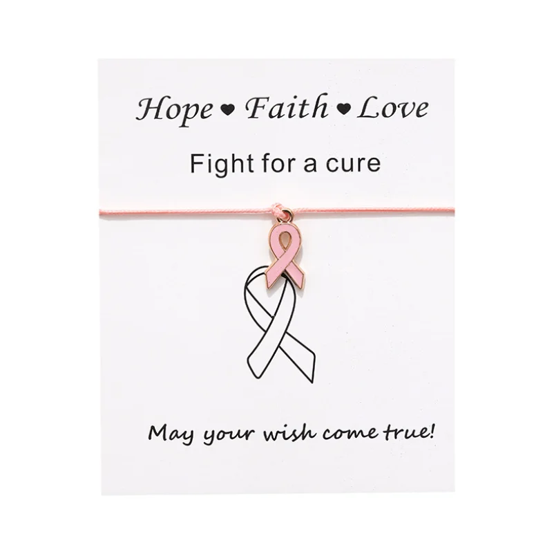 Браслет на ногу из металлического сплава с изображением рака груди | Украшения и