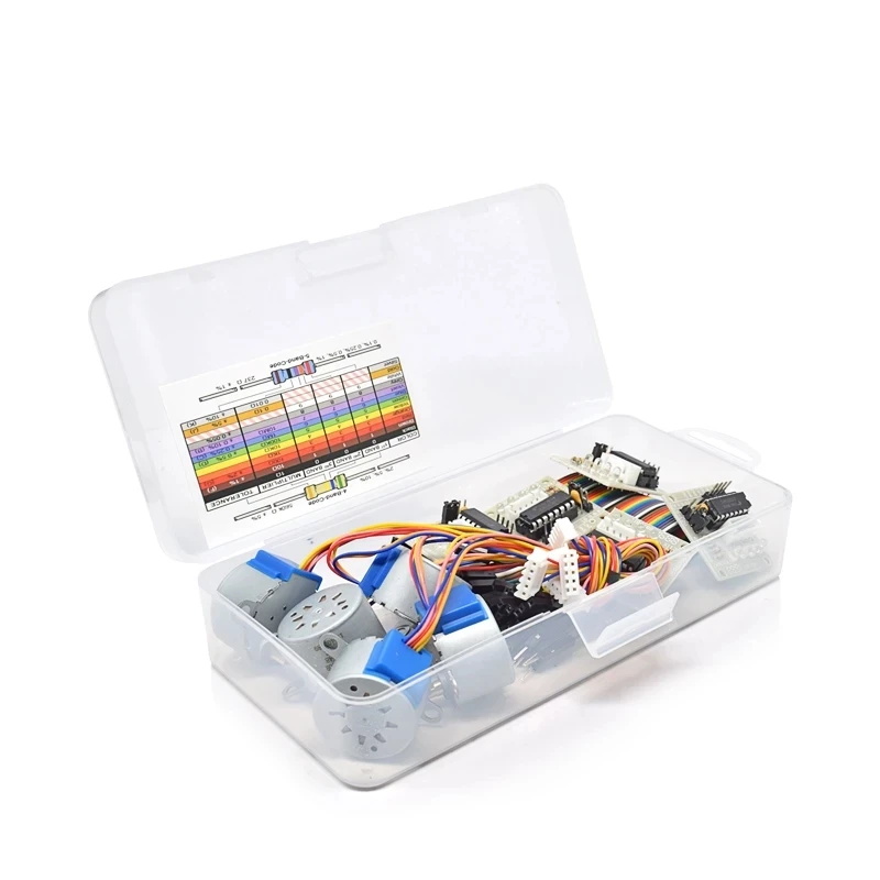 С пластиковой коробке 10 шт./лот 28BYJ 48 5V 4 фазный шаговый двигатель + Драйвер платы