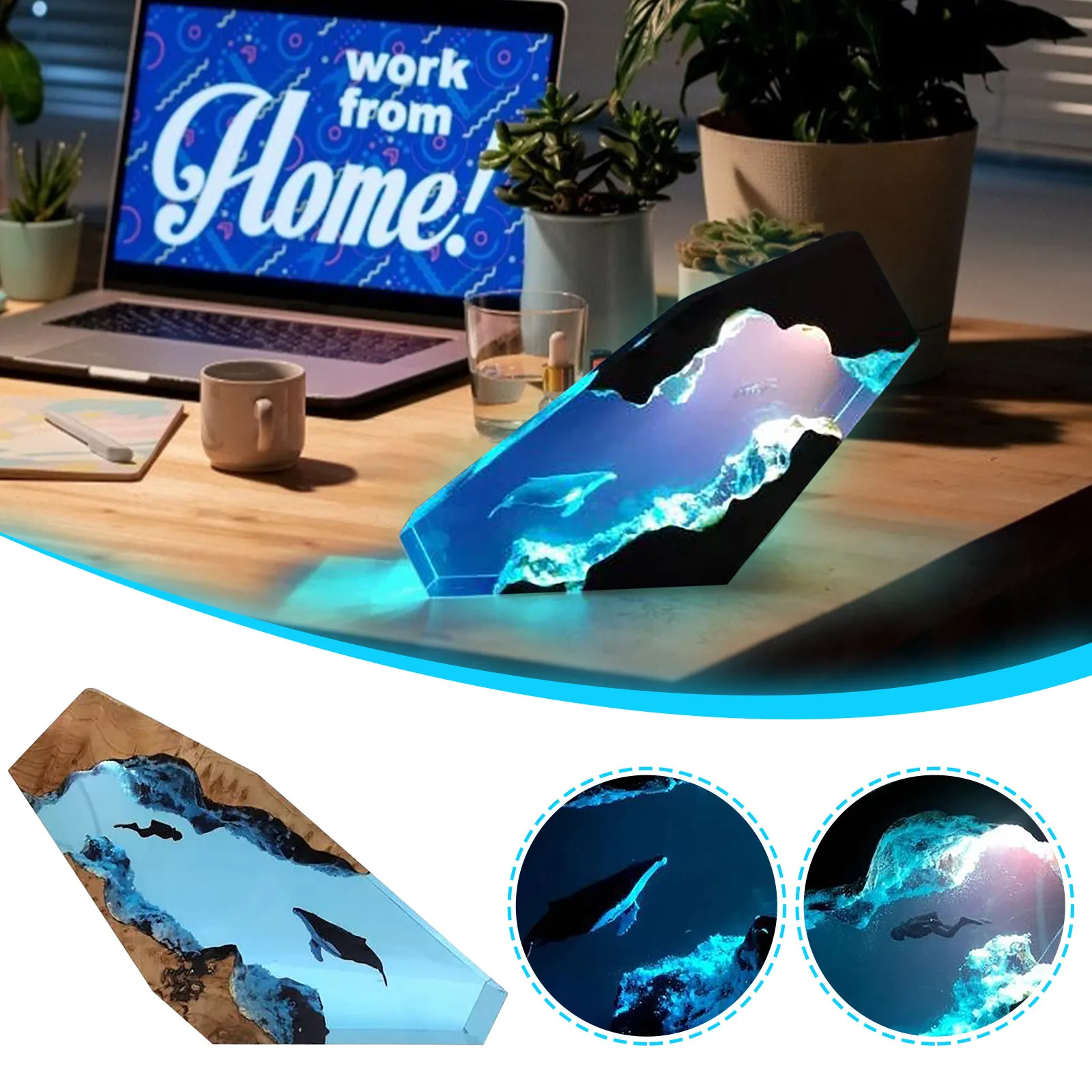 Большая эпоксидная полимерная лампа настольный декоративный светильник для