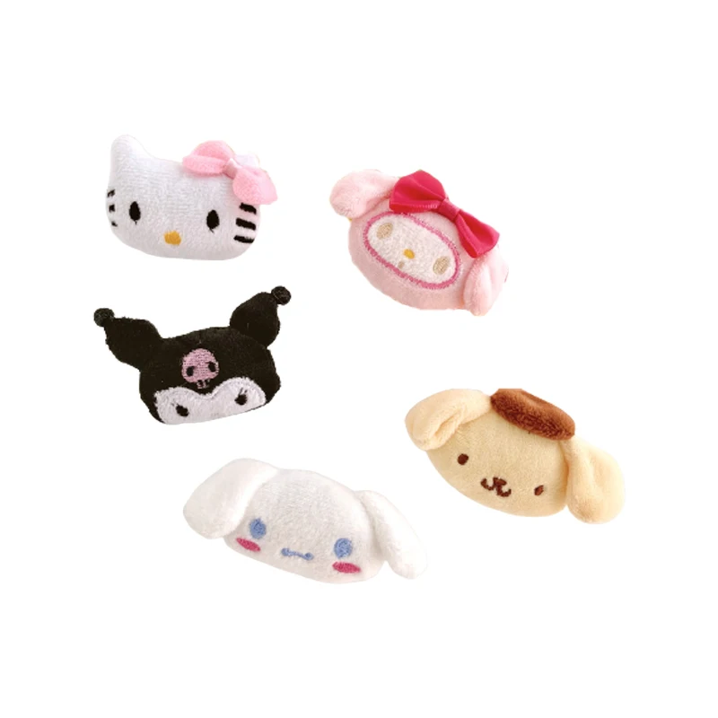 

Kawaii Cinnamoroll Stuffed Plush Brooch Cute Sanrio Plush Bag Accessories Cartoon My Melody Hair Tie Hair Accessories Gift Kid