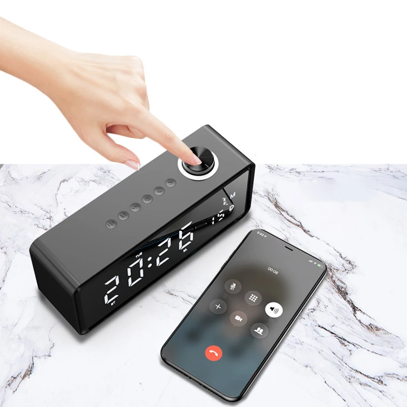 K5 беспроводной Bluetooth динамик fm радио светодиодный цифровой дисплей Таймер