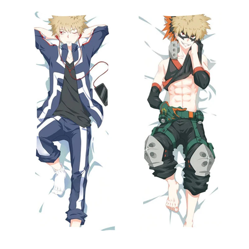 Чехол для подушки с героями аниме Моя геройская Академия атласные обнимающие