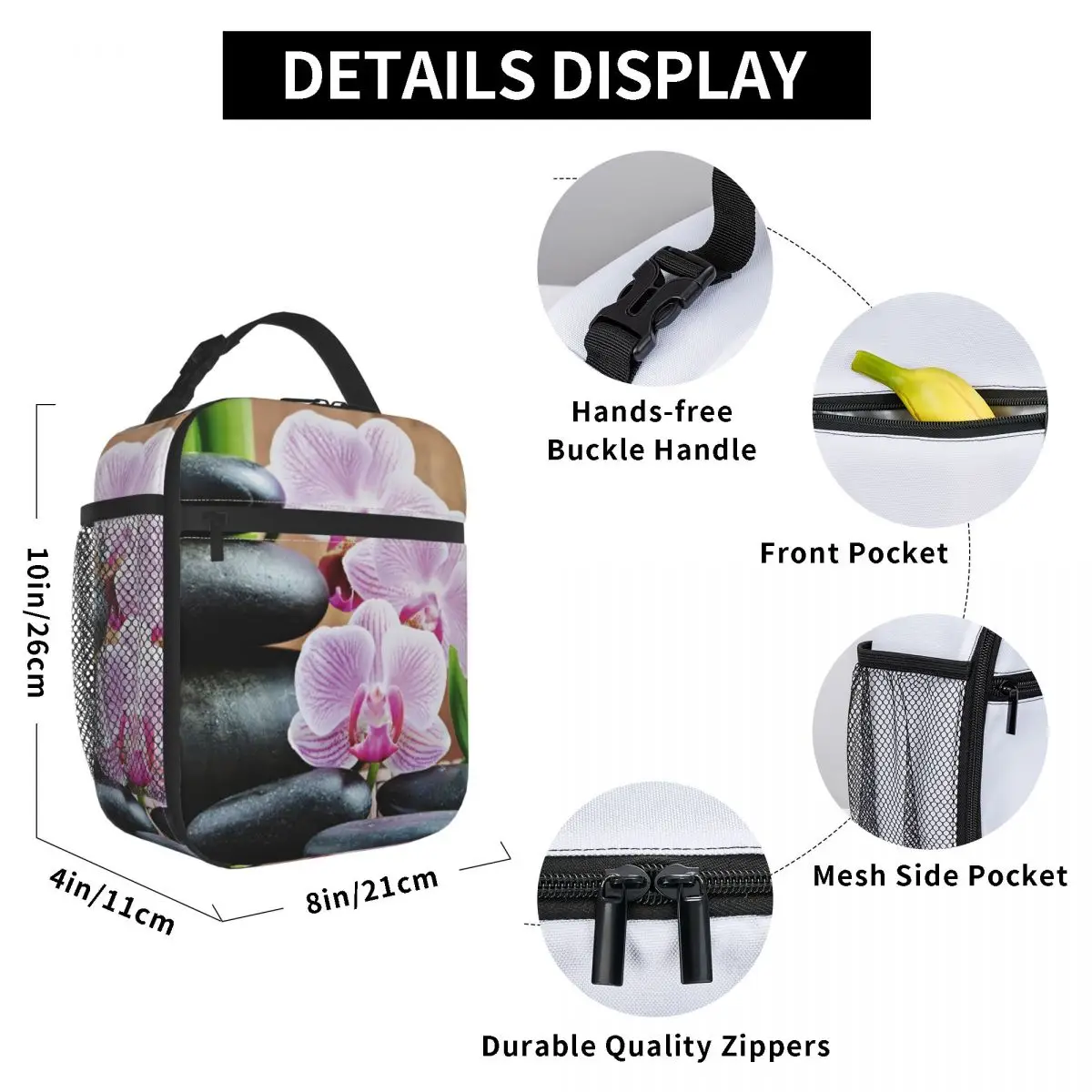 

Spa Lunch Bag for Women Men Large Insulated Lunch Box with Water Bottle Holder and Pockets