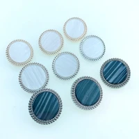 hl 20pcs 20mm new overcoat sweater buttons shank with stone diy apparel sewing accessories