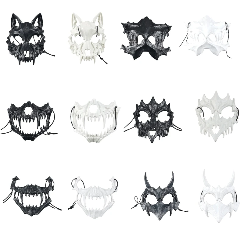 Маска с черепом дракона на Хэллоуин Карнавальная маска скелета костюмы для