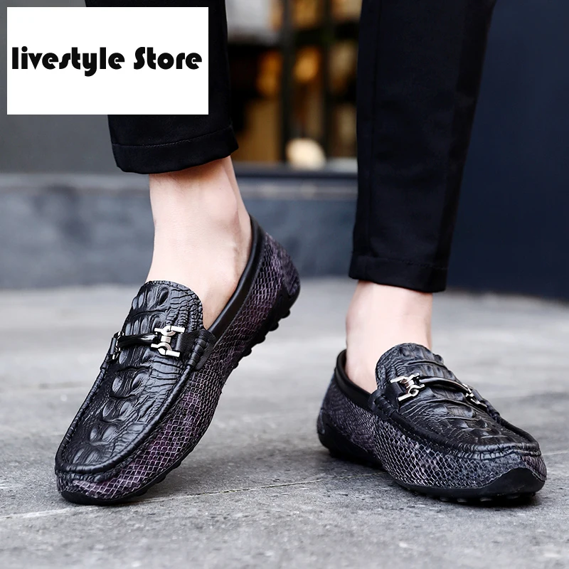 

Spring Autumn Men Shoes Sneakers Soft Genuine Leather Outdoor Slip on Men Shoes Top Quality Loafers Outdoor Fashion Moccasins