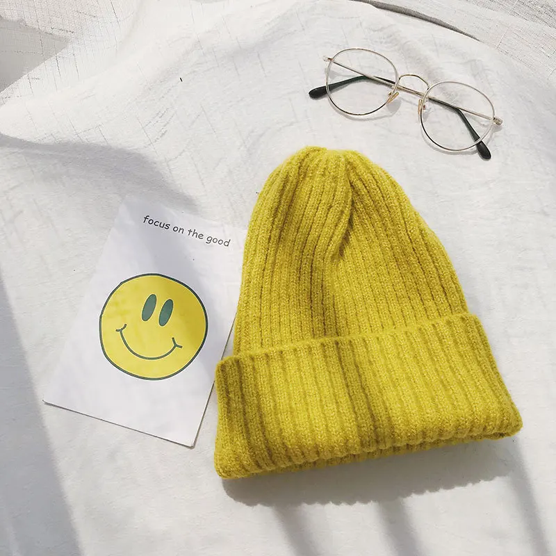 Новые зимние вязаные шапки мужские осенние и шерстяные шляпы женские