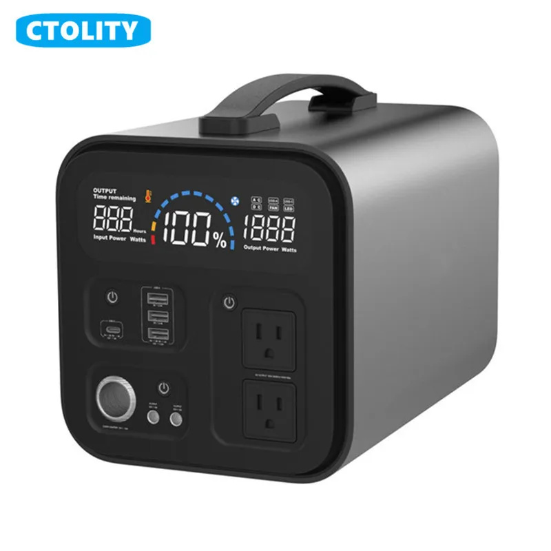 

1000Wh 270000mAh Portable Power Station Large Capacity 220V Solar Generator Power Emergency Energy Supply Rechargeable Batteries