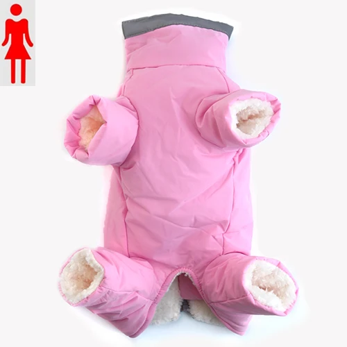 Pink Новая зимняя куртка для собак Водонепроницаемая Светоотражающая одежда для домашних животных для маленьких собак Французский бульдог Рождественская теплая одежда для домашних животных Щенок Чихуахуа - Цвет: Pink