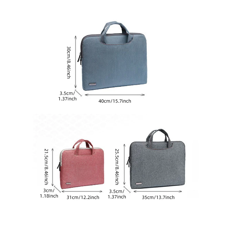 Portable Shockproof Briefcase Laptop Bag  Men's Women's Shoulder Tote Crossbody Travel Office Business Documents Storage Pouch