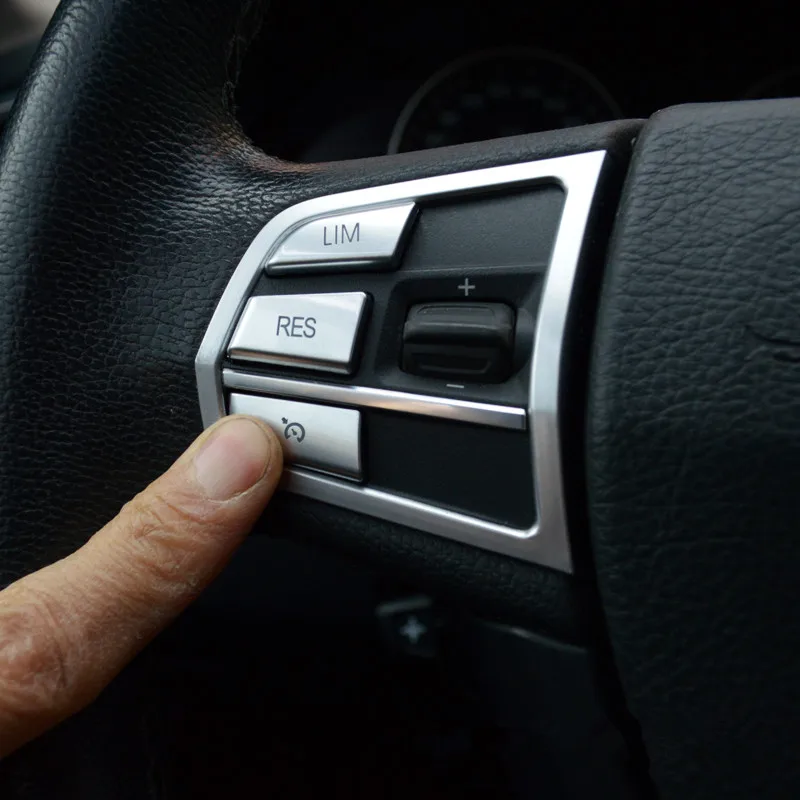 

Хромированные пуговицы на руль для стайлинга автомобиля, декоративная рамка для BMW серии 5/7 GT F10 f07 f01, аксессуары для интерьера, наклейки