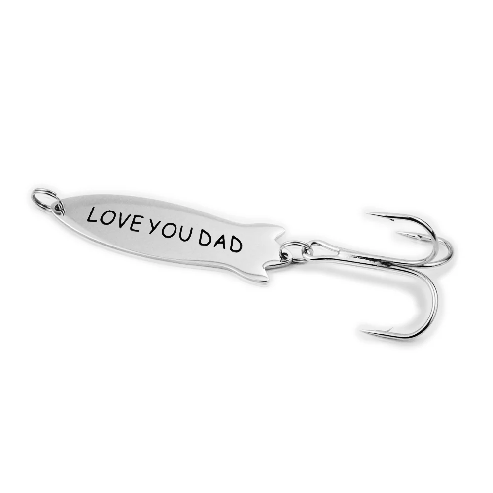 PolishedPlus заказной LOVE YOU DAD рыболовный подарок рыболовная приманка из нержавеющей