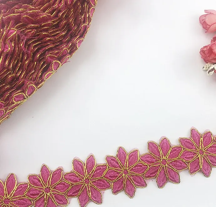 18 метров кружева с блестками маленький цветок одежда кружевные аксессуары