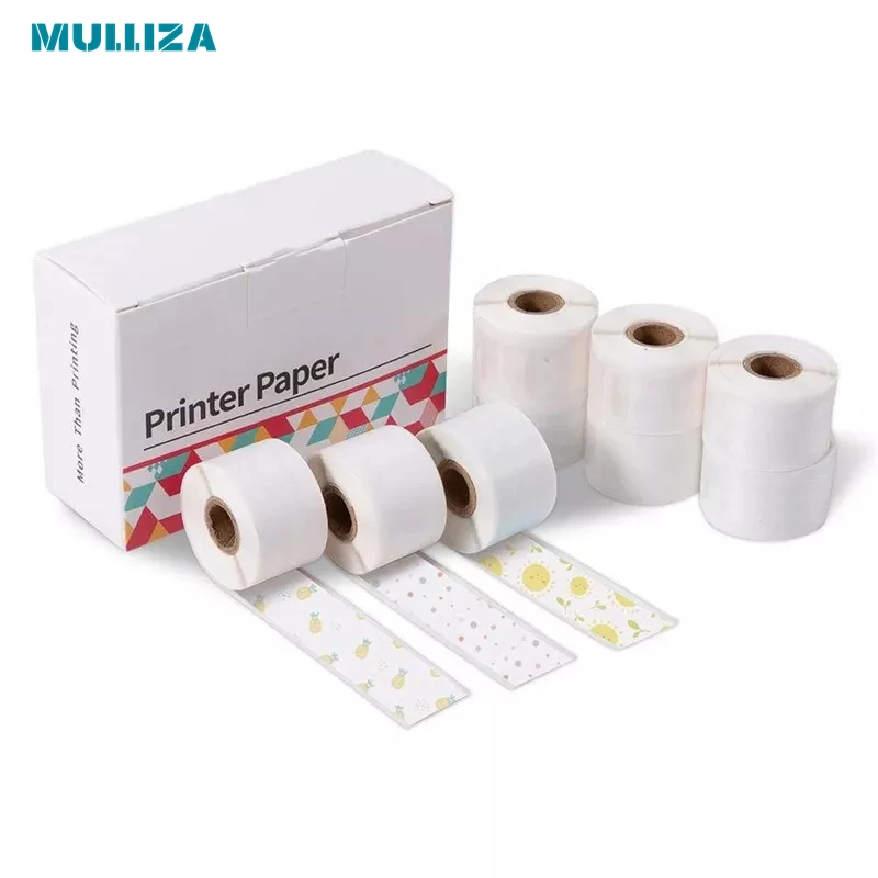 

9 rolls of 15mm * 3.5m cute pattern sticker sun pineapple wave point mixed combination printing paper thermal paper