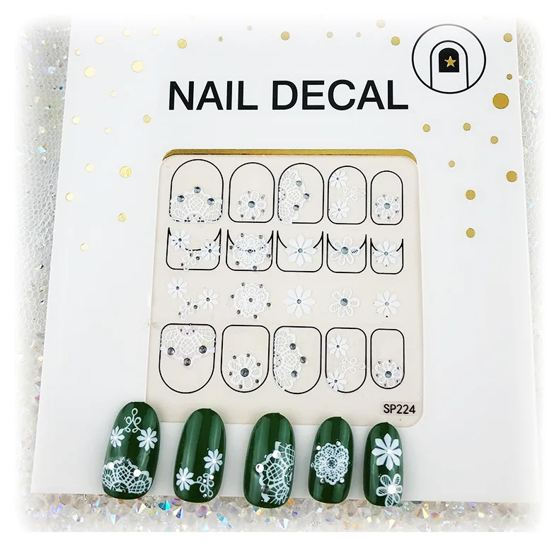 Наклейки для дизайна ногтей с бамбуковыми листьями и цветами 21 дизайн Мультяшные