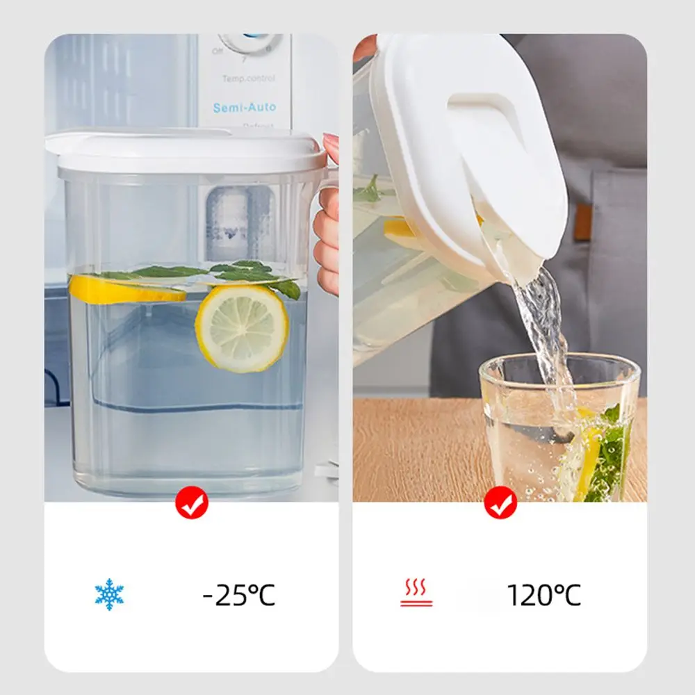 

Drinkware Pot Juice Zapper Cold Water Bottle Plastic Juice Jug Push Flap Jug Transparent Sealing Kettle Cold Kettle