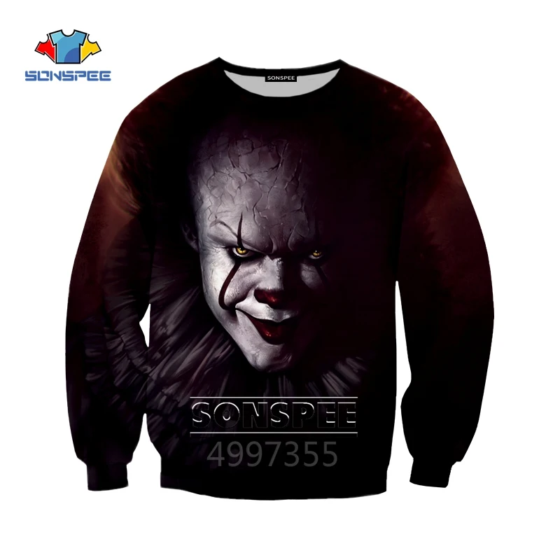 2 SONSPEE Stephen King's It nightster Harajuku/футболка с 3d принтом для мальчиков и девочек-подростков/толстовка/толстовки/шорты Детская одежда X216 - Цвет: 2