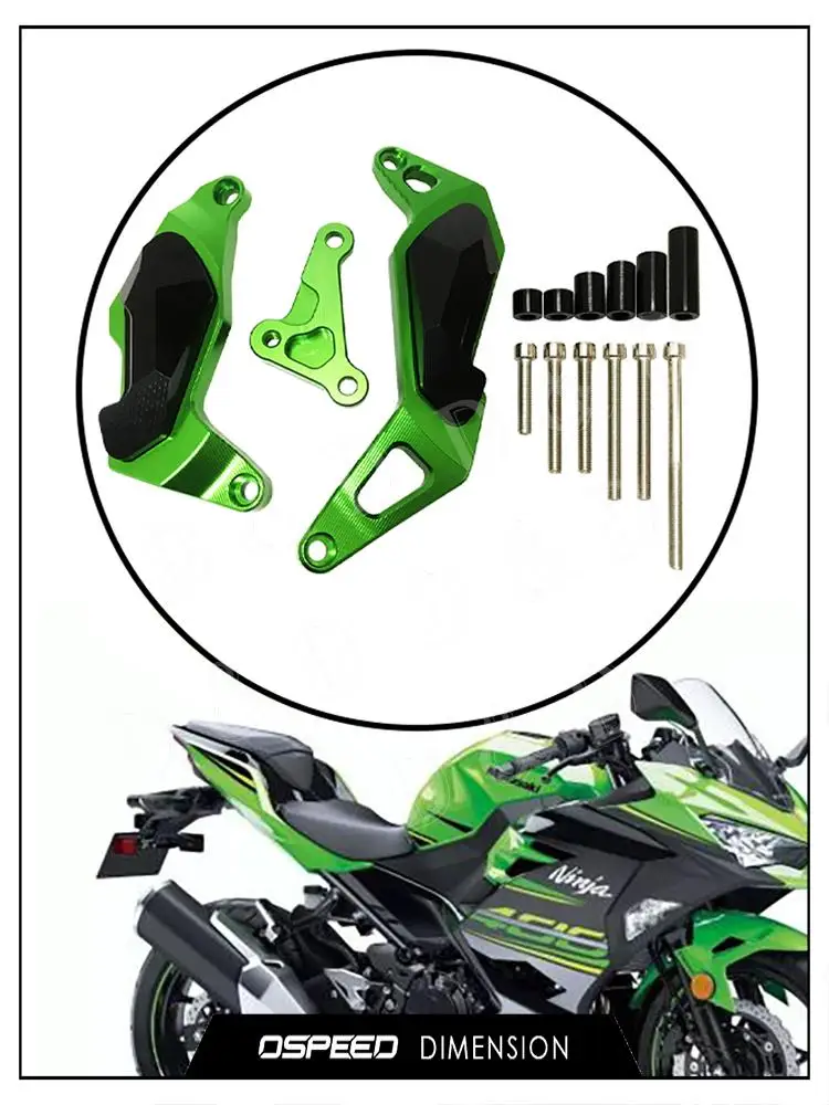 Чехол накладка для двигателя мотоцикла Kawasaki Ninja 400 Ninja400 2018 2019 2020 защитная рамка