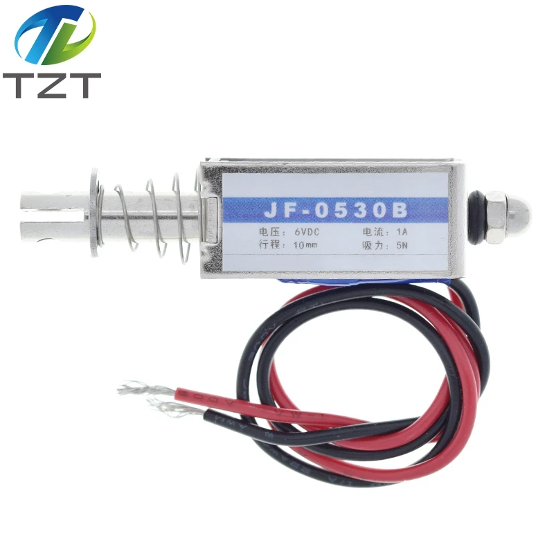 TZT JF-0530B DC 6V 12V 24V Push &amp Pull Тип открытая рама Электромагнит keepping сила 5N Путешествия 10