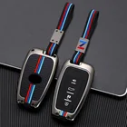 Цветной чехол для автомобильного ключа из цинкового сплава, аксессуары, Защитные чехлы для ключей для Toyota Prius Camry Corolla C-HR CHR RAV4 Prado