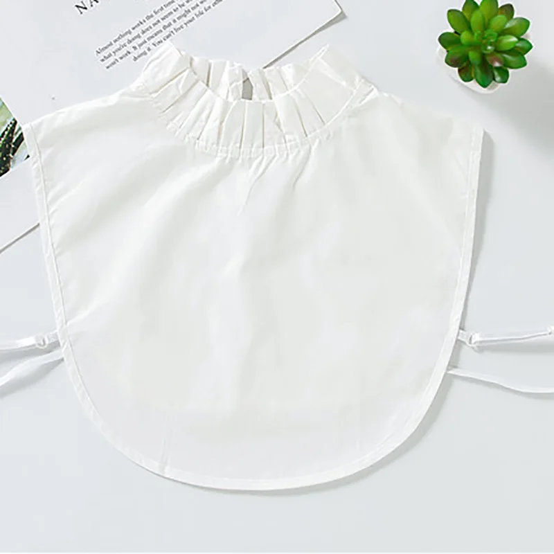 Весенний цветок вышивка с ложным воротничком для женщин из хлопка НЭП Kraag Манишка