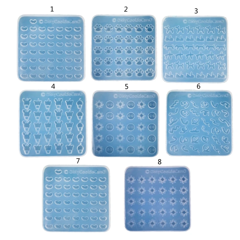 

Fully Transparent Silicone Epoxy UV Epoxy Mold Briquettes Fairy Star Candy Mould for Jewelry Craft Home Decoration