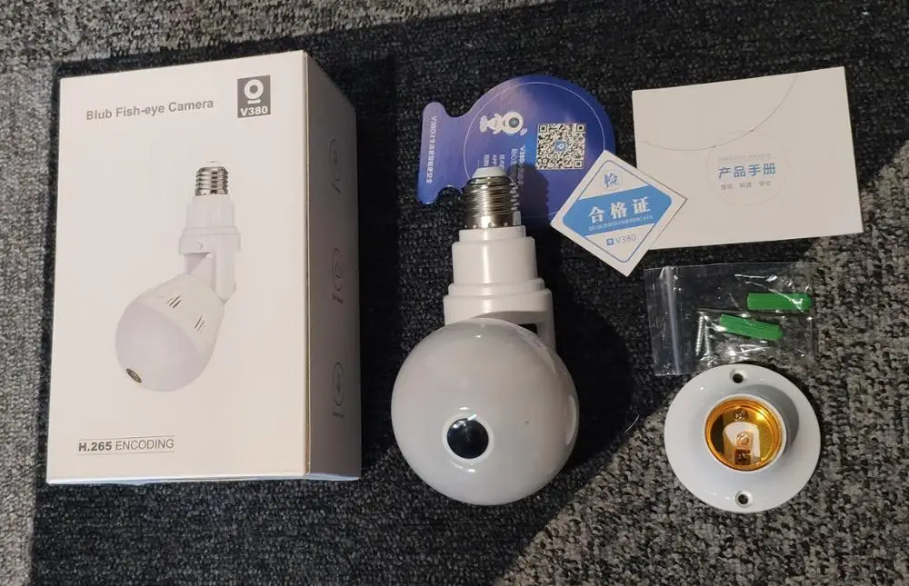 Wifi панорамная камера Xiaovv D5 охранная лампа CCTV видео Беспроводная Ip наблюдения