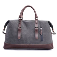 canvas leather men travel shoulder bag carry on luggage tote bags men large capacity duffel messenger bag male casual handbags