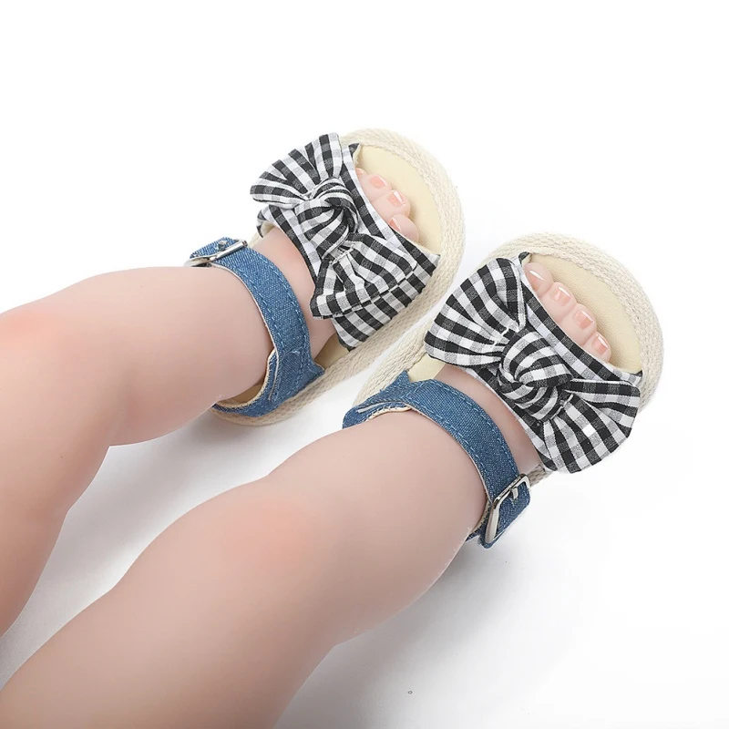 Одежда для малышей девочек с узором в горошек бантом сандалии вечерние платье