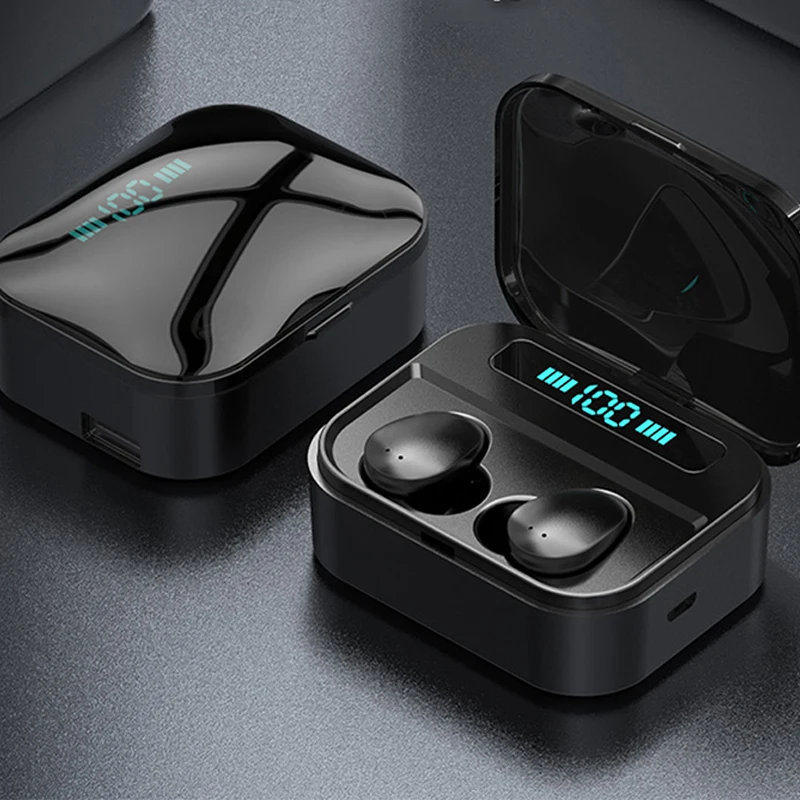 X7 TWS беспроводные наушники Bluetooth 5,0 IPX7 водонепроницаемые с микрофоном 2200 мАч Зарядное устройство дисплей 6D стерео HiFi беспроводные наушники