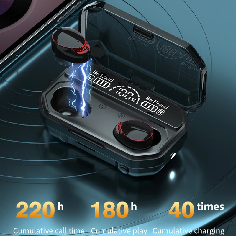 Беспроводные наушники TWS A18 Bluetooth-совместимые спортивные стереонаушники HiFi 9D с