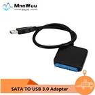 Кабель-Переходник USB 3,0 к Sata, кабель-конвертер USB3.0 для жесткого диска Samsung Seagate WD 2,5 3,5, адаптер для жесткого диска SSD