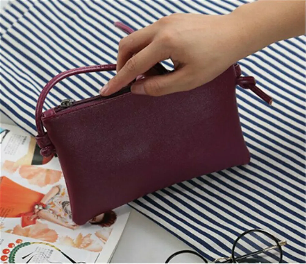 Женская сумка-клатч из искусственной кожи винтажный кошелек на молнии 2019 | Багаж