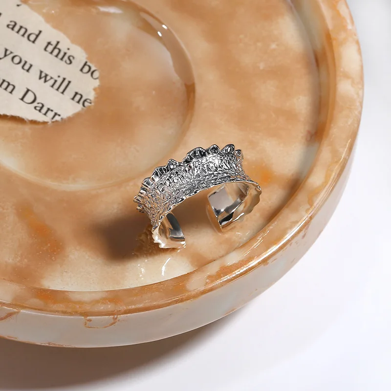 

2021 New Vintage Silver Color Men and Women Opening Adjustable Single Ring Party Jewelry