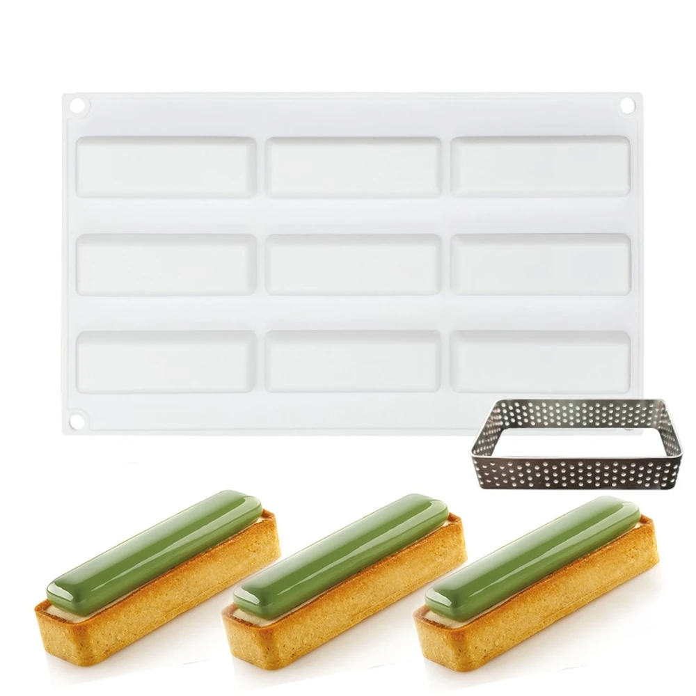 Силиконовые формы 9 отверстий набор брезент кольцо прямоугольник десерт торт