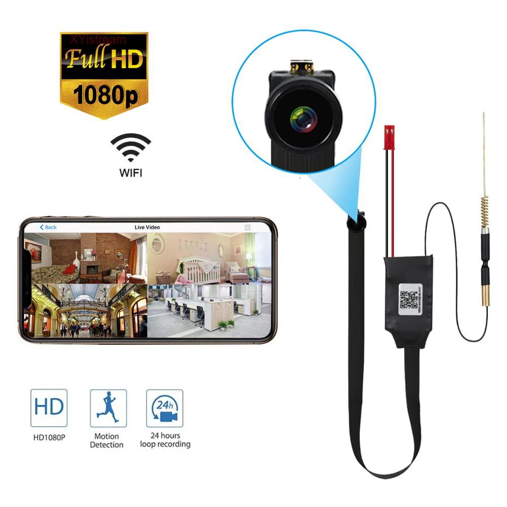 Wifi Ip Mini Camera HD 1080P DIY CCTV Micro Camcorder P2P Wireless Webcam DVR Video Recorder Home security Nanny | Электроника