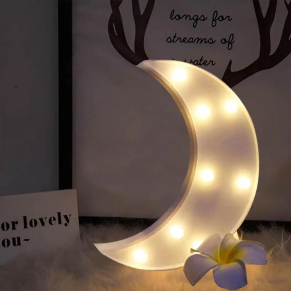 

LED 3D Night Light Cute Moon-shaped Lamp Kids Gift Toy for Baby Light Interior Decoration Lamp Decoration Indoor Toilet Lighting