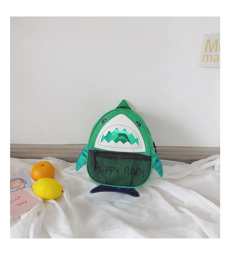 Детский рюкзак Cartton Shark школьный для студентов с широкими ремешками на молнии